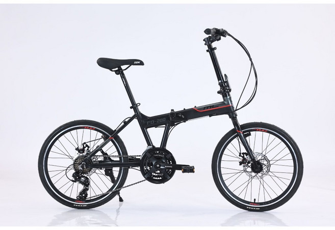 BIKEONE M200 LITE 20吋 SHIMANO21速碟煞鋁合金折疊車搭載451輪組指撥煞變合一定位極簡風小折, 黑/灰, 1個