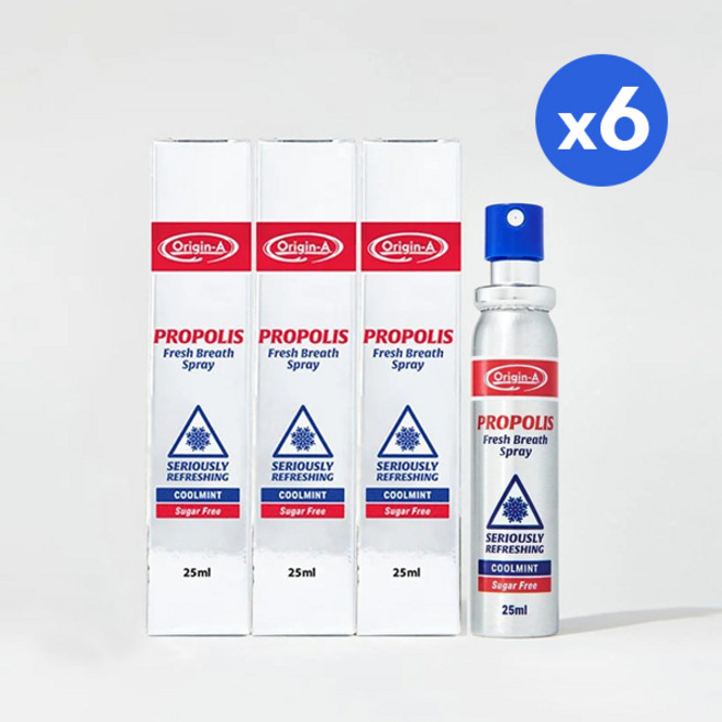 [호주영양제직구+무료배송]ORIGIN-A 오리진에이 프로폴리스 프레시 브레쓰 스프레이 25mlx3개입 75ml, 6세트