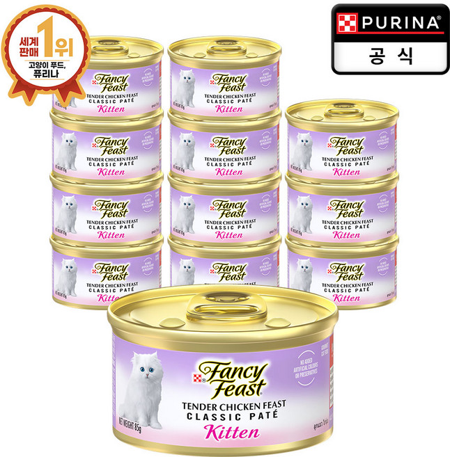 팬시피스트 화이트라벨 키튼치킨 85g x 12개, 닭