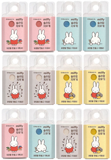 미피 슬라임 지우개 12개, 1세트