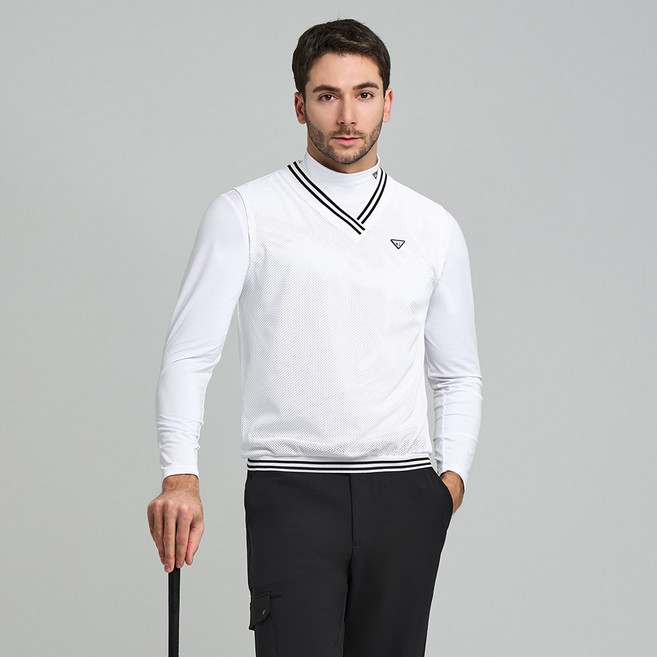 다운블로우 남성 스포츠 메쉬 기능성 쿨링 배색 베스트 DB 5113M