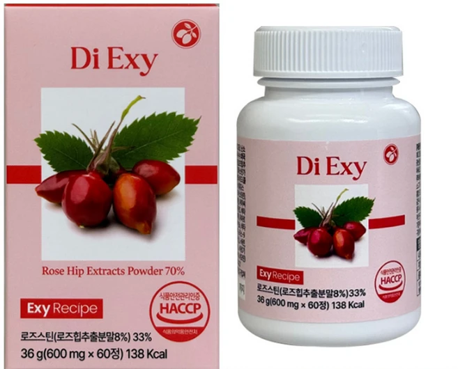 엑시레시피 디엑시 로즈스틴 600mg x 60정, 1박스 - 쿠팡