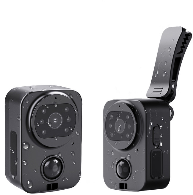 SEWEEK 고화질 자전거 블랙박스 오토바이 블랙박스 초소형 액션 바디캠 비 오는 날 방수, PD-128GB SD 카드