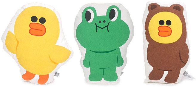 라인프렌즈 캐릭터 모양 인형 쿠션 샐리 레너드 브라운샐리