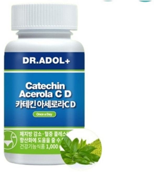 (정품)닥터아돌 카테킨아세로라CD 체지방감소 혈중 콜레스트롤개선 카세킨함유 1000mg*, 5개, 60정