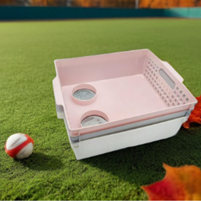 야구장 트레이 야구 간이 밥상 테이블 휴대용 식판, 아이보리