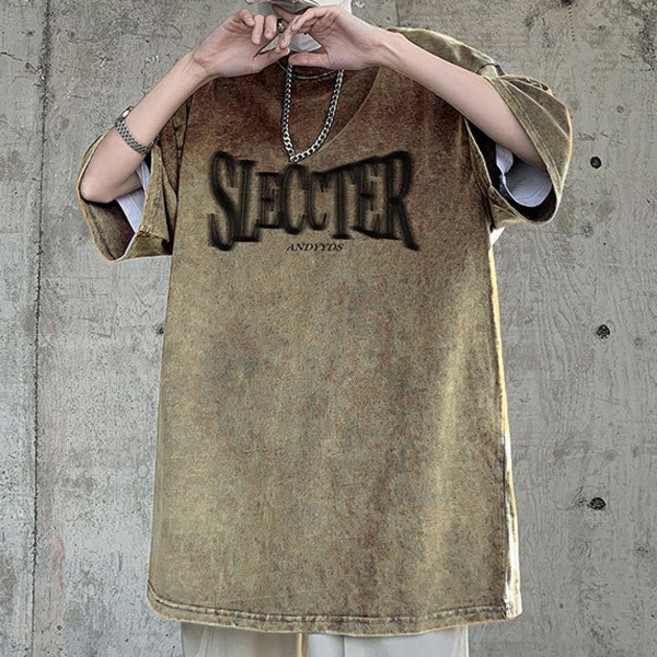 슬렉터 프린팅 피그먼트 반팔티