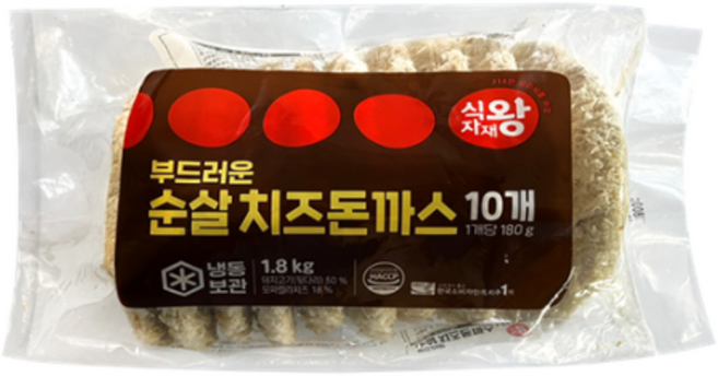 식자재왕 부드러운순살 치즈돈까스, 1개, 1.8kg
