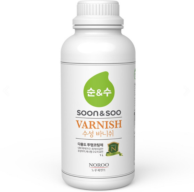 노루페인트 순앤수 수성바니쉬 1L 투명 코팅 친환경페인트, 유광, 1개
