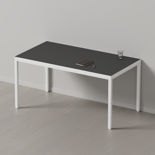 다가구 프래그마 1500 x 800 1인용 컴퓨터책상, 블랙아이+아이보리