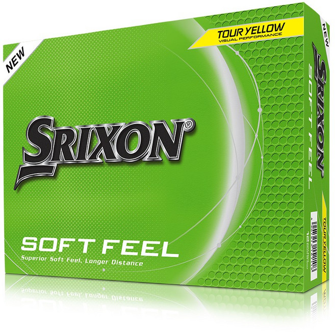 스릭슨 소프트필 골프공 정품 2피스 43mm, 옐로우, 12개입, 1개