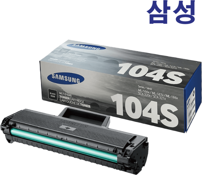 삼성 MLT-D104S 정품 토너 ML-1860 SCX-3200 ML-1660K ML-1665, 1개