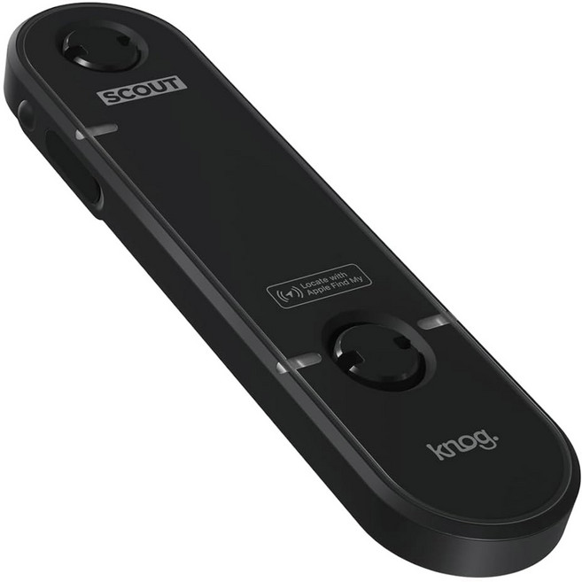 Knog Scout 자전거 알람 및 파인더 - 85db 알람 iOS 'Find My' 트래킹 큰 오디오 경고 로케이터가 포함된 모션 활성화 억제, 01 2 Black, 1개