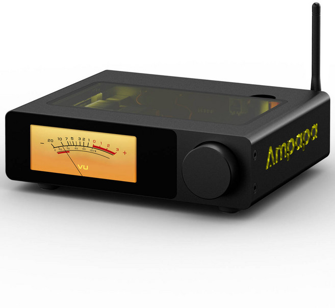 Ampapa D1 TPA3255 하이파이 앰프: 블루투스5.2 디지털 VU 미터 HPF 내장, D1+TRS-XLR 변환 케이블