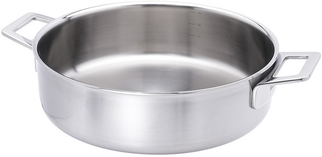 KOOZA 인덕션 통5중 316Ti 라인티탄 스텐 후라이팬 소테 양수, 1개, 28cm