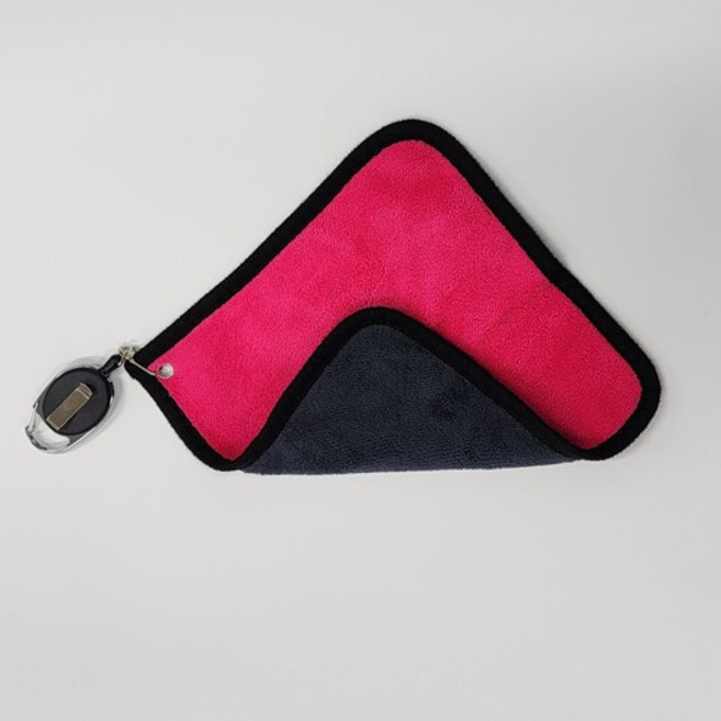 도톰한 골프 릴 수건 타올 골프 용품 골프 볼타올 골프 수건, 1개, 핫핑크색