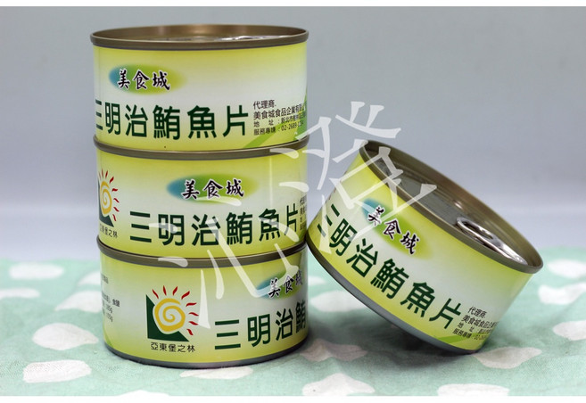 美食城 三明治鮪魚片, 1個, 155g