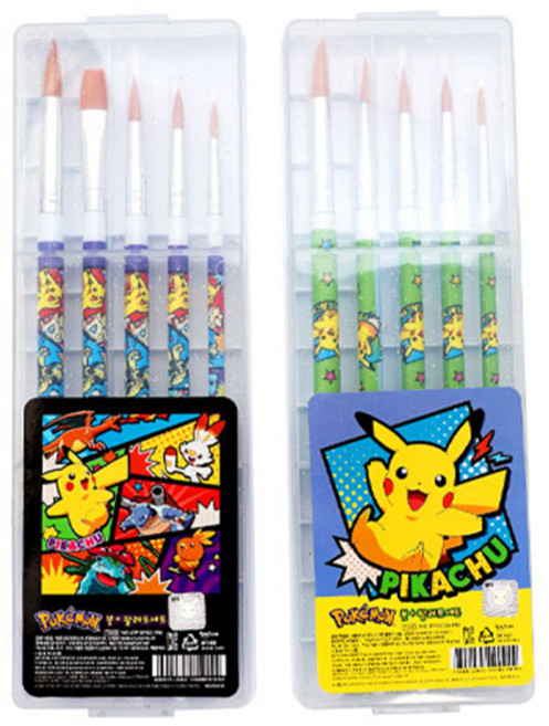 포켓몬스터 포켓몬 붓 팔레트 둥근붓 납작붓 파레트 붓케이스 미술 준비물 세트