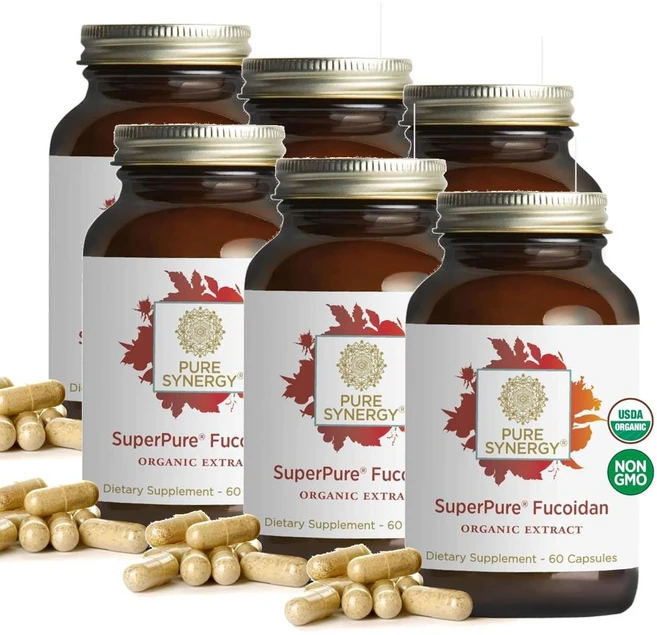 퓨어시너지 슈퍼퓨어 후코이단 추출물 캡슐 PURE SYNERGY SuperPure Fucoidan Extract, 6개, 60정 - 쿠팡