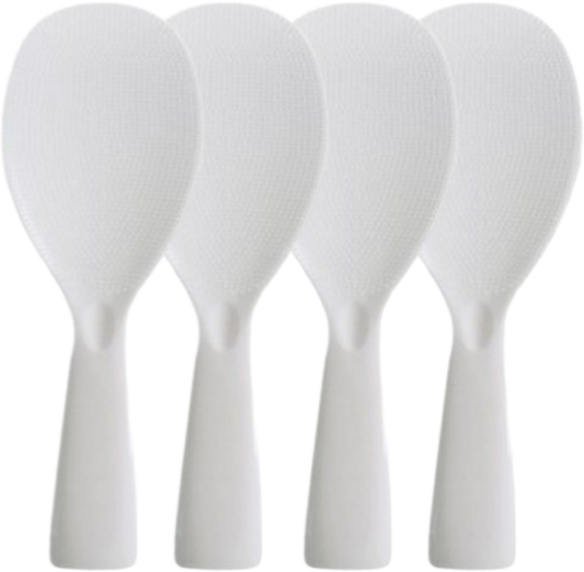 꽁쏘 국내산 밥알 안붙는 스탠딩 주걱, 4개, 화이트