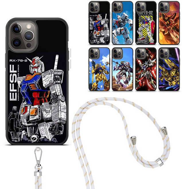 기동전사 건담 목걸이 스트랩 케이스 전기종 갤럭시 아이폰 X커버5 춘식이폰 포켓몬 키즈폰 M23 M33 M53