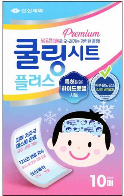 신신제약 쿨링시트 플러스 하이드로겔 시트, 1개