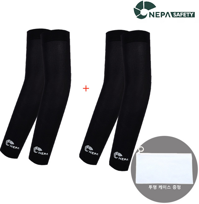 네파 safety 심리스 쿨토시 2세트 사은품증정, 블랙, 2개