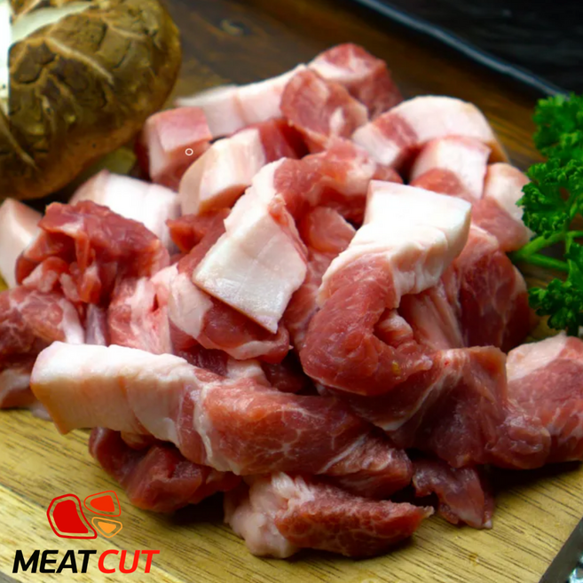 (내일도착) 미트컷 한돈 돼지 앞다리살 찌개용, 1kg, 9개