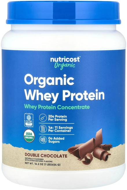 Nutricost 유기농 유청 단백질 더블 초콜릿 454g(1lb) Nutricost (뉴트리코스트), Nutricost, 유기농 유청 단백질, 더블 초콜릿,, 454g, 1개 - 쿠팡