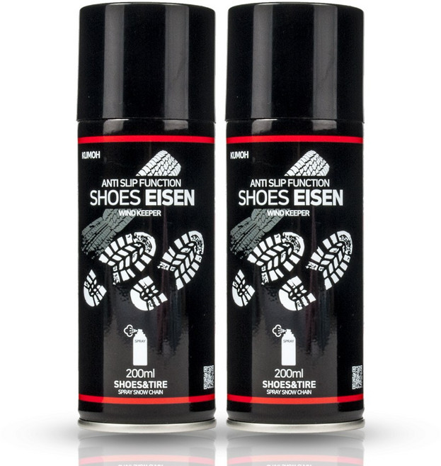 케이모터스 뉴슈젠 슈즈&타이어 스프레이체인 신발 차량 타이어 공용, 2개, 200ml