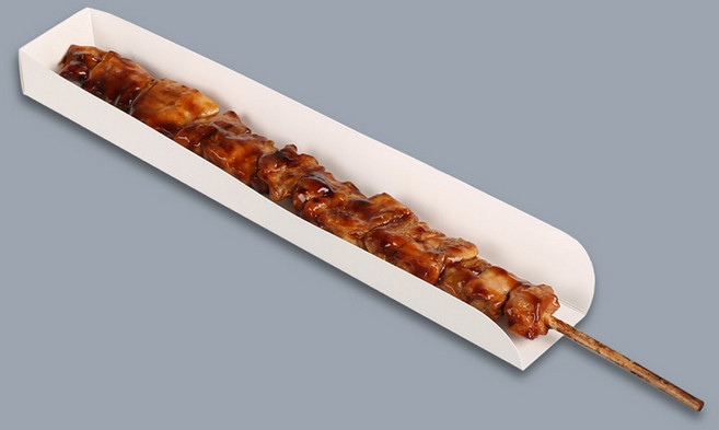 거성팩 무지 종이트레이 꼬치트레이 32cm, 1개, 600개