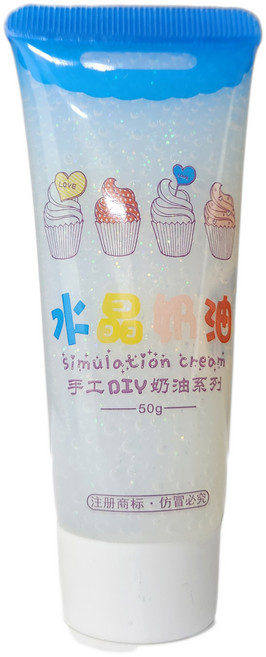 투명글리터 데코덴생크림50g, 글리터투명, 1개