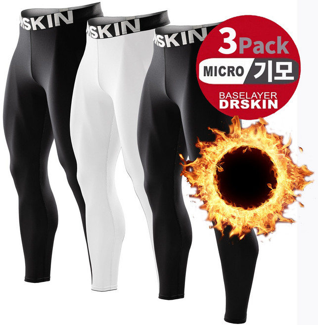 [기모 3Pack]DRSKIN 스포츠 마이크로 기모 히트기모 기모베이스레이어 바지 셔츠