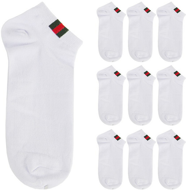 히트잇 남성용 삼색 포인트 발목 양말 10켤레 세트