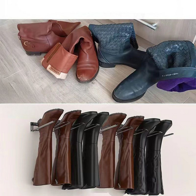 장화걸이 작업화 정리대 거치대 보관대 신발 롱부츠 벽걸이 형, 2개, 블랙, 2개