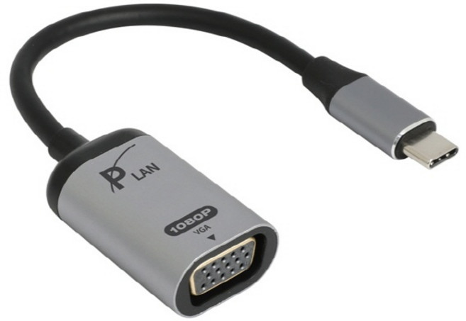 파워랜 USB C TYPE TO VGA 컨버터 1080P, 1개, PL-UCV