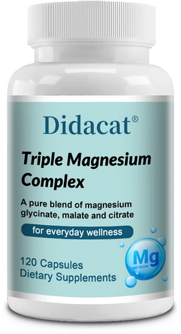 삼중 마그네슘 복합체 - 최적의 뼈 건강과 흡수를 위한 300mg 보충제 - 마그네슘 구연산 비스글리시네이트 및 말레이트 - 삼중 마그네슘 보충제, 120정, 3개 - 쿠팡