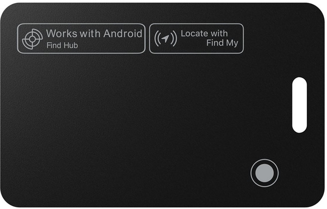 내 기기 찾기 Android Google Find Hub 위치 추적 태그용 지갑 추적기 카드 로케이터, 검은색