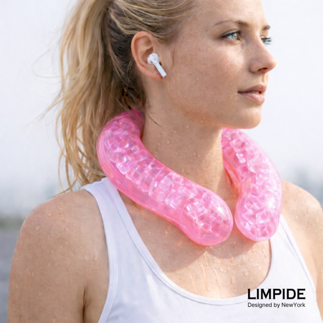 랑피드 오래가는 얼음 쿨링 넥밴드, 1개, 핑크