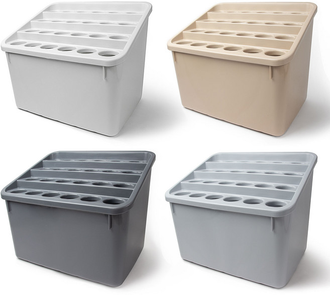 비스토어 사무실 업소용 카페 대용량 다모아 우산꽂이 24구, 1개, 그레이