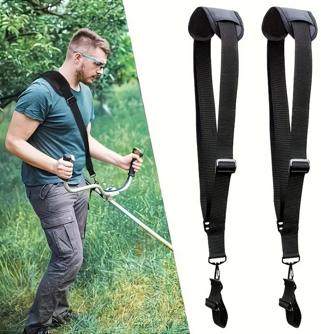 내구성 좋은 길이 조절형 예초기 어깨 스트랩 2개 세트, 1세트