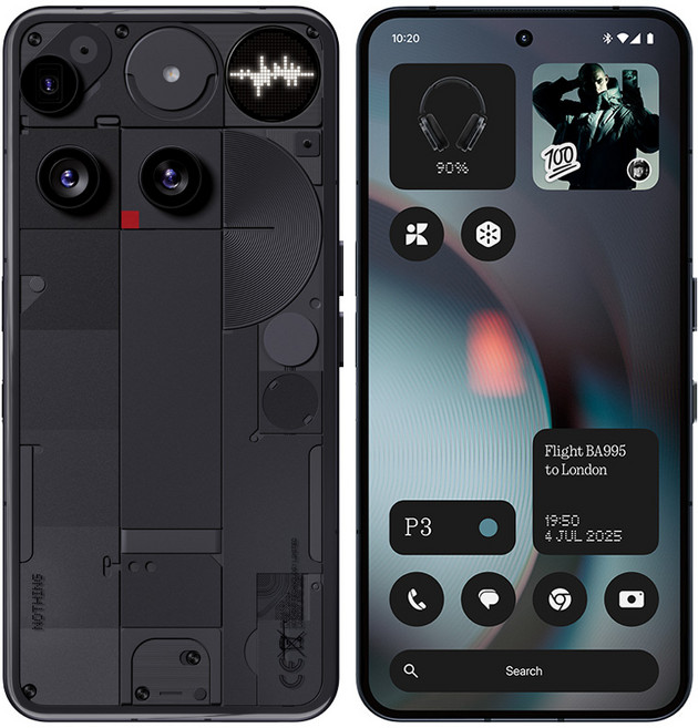 낫싱 Phone (3) 휴대폰 자급제폰 50MP 4카메라 광학3배줌 4K 60fps 동영상 지문센서 IP68 eSIM, 512GB, 블랙