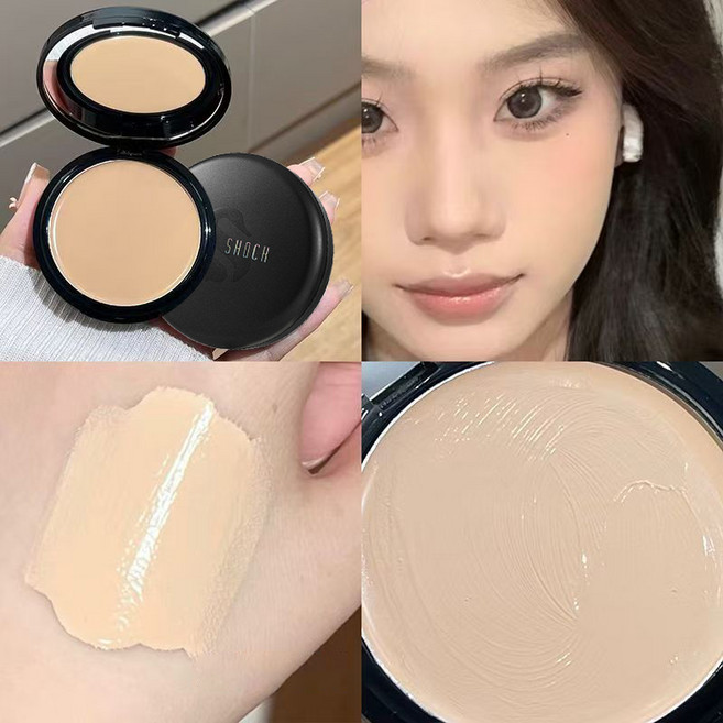 파운데이션 밤 크림파운데이션 파운데이션팩트 워터프루프 커버력 좋은 쿠션팩트 파운데이션 밤 커버팩트 물광 파운데이션 고체파운데이션팩트, 1개, 02 내추럴 톤