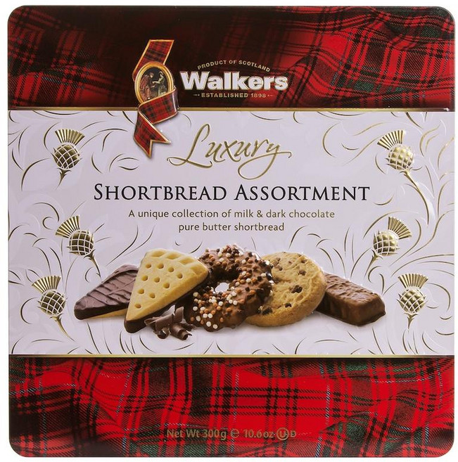 영국 헤롯백화점 워커스 Walkers Chocolate Shortbread Assortment 초콜렛 쇼트브레드 비스킷 모음 틴, 1개, 300g