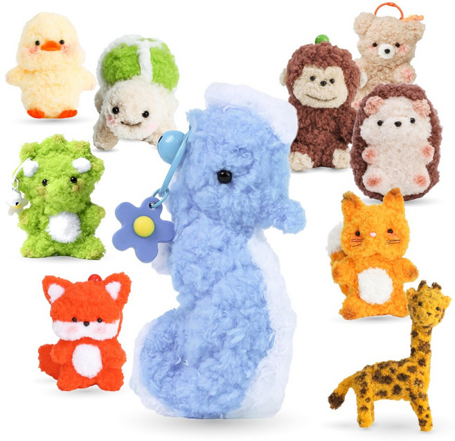 토이토 DIY 애니멀 모루 인형 키링 철사 가방고리 만들기, 1개, 해마