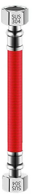 또는 금속 가스 호스 냉수 스틸 온수 온수기 포인트 파이프 방폭형 올인원 304 벨로우즈 스테인레스 입구, 빨간, 30cm, 1개