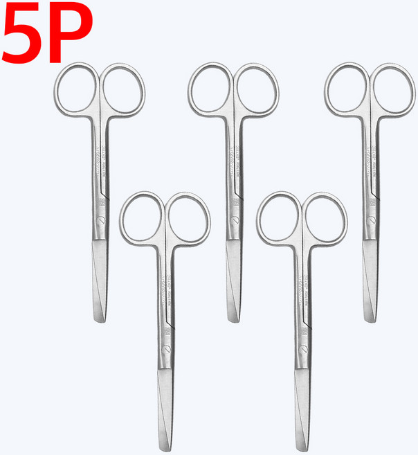 시저 가위 14cm 3개 의료 간호사 일자형 병원 실습용 의료용, 5개