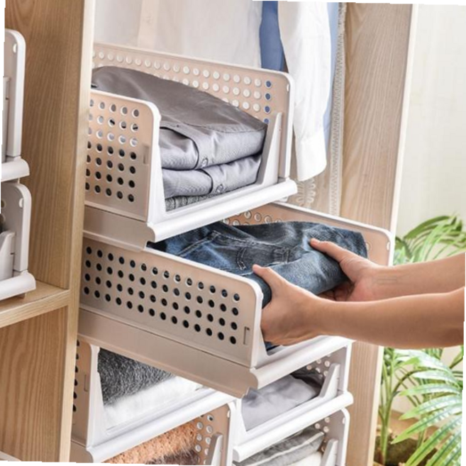 슬라이딩 서랍형 옷 트레이 정리함 접이식 적층 dks+2556yd