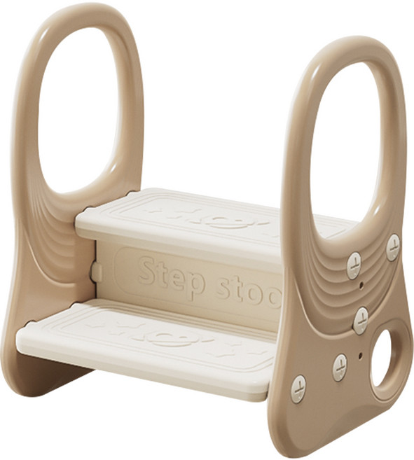 키들 아기 2단 계단 디딤대, 브라운, 1개