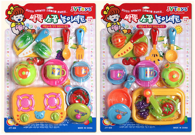 진영토이 랜덤발송 싹뚝 소꿉놀이 세트 씽크놀이 씽크대 엄마 역할 주방놀이 요리 장난감, select_LIST▼가스렌지, 1개